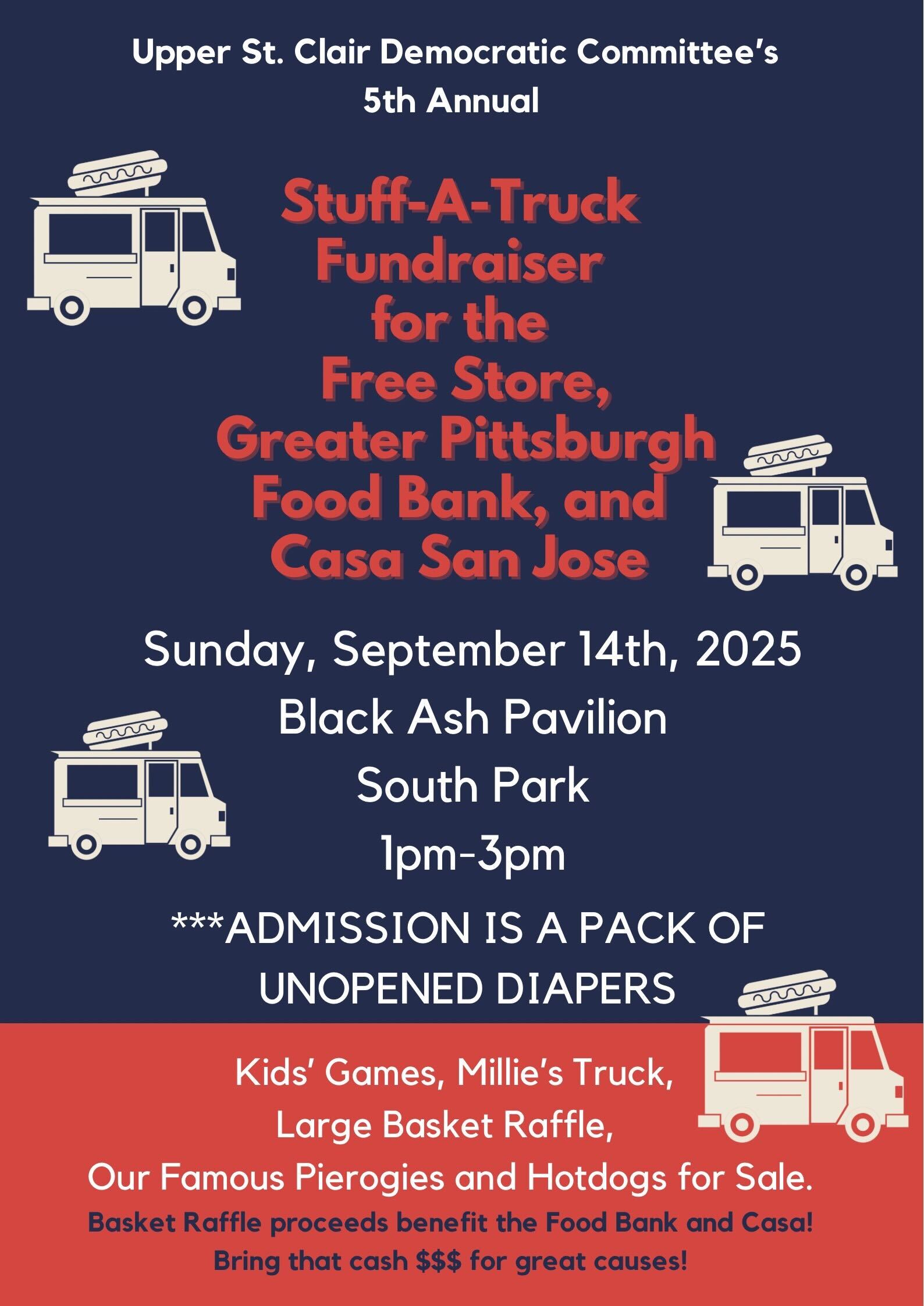 2025 Stuff a Truck. September 14, 2025. 1-3pm Black Ash Pavilion in South Park.